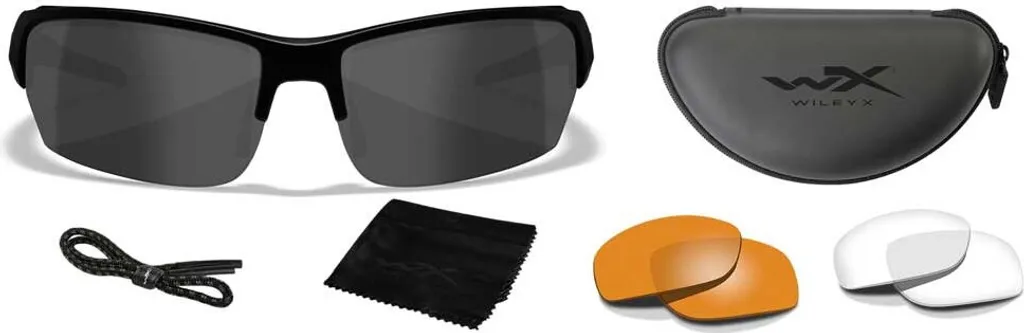 Lunettes Wiley X Valor 2.5 contre les chocs et reflets - Kit pro complet