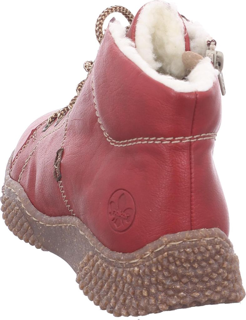Rieker Damen Schnürboot warm gefüttert Stiefelette Ziernaht Produktbild 