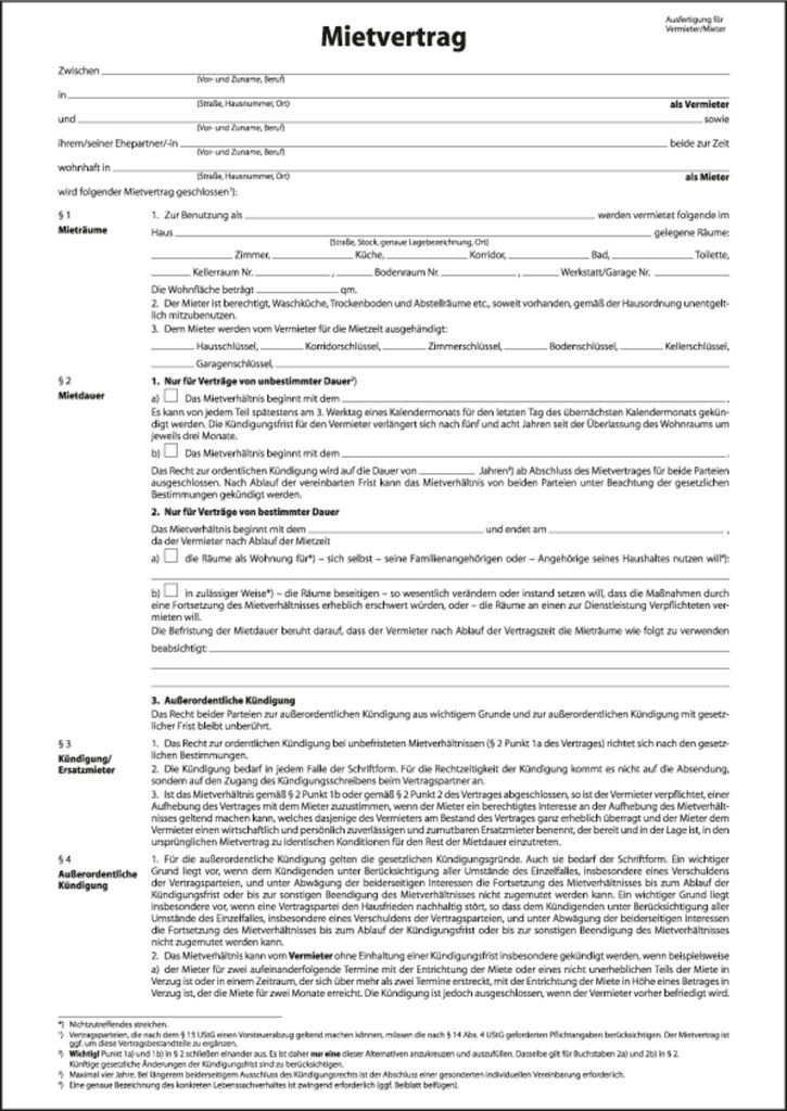 sigel Vordruck "Mietvertrag", A4, 4-seitig - für den Markt: Image du produit 