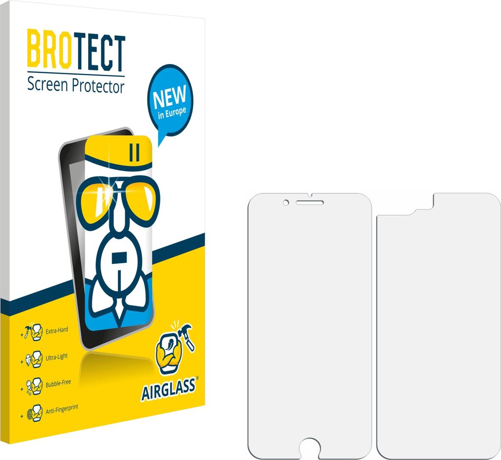 BROTECT Schutzglas für Apple iPhone 8 Plus (Display+Rückseite) Schutzfolie Panzer Folie Glas Display Schutz klar