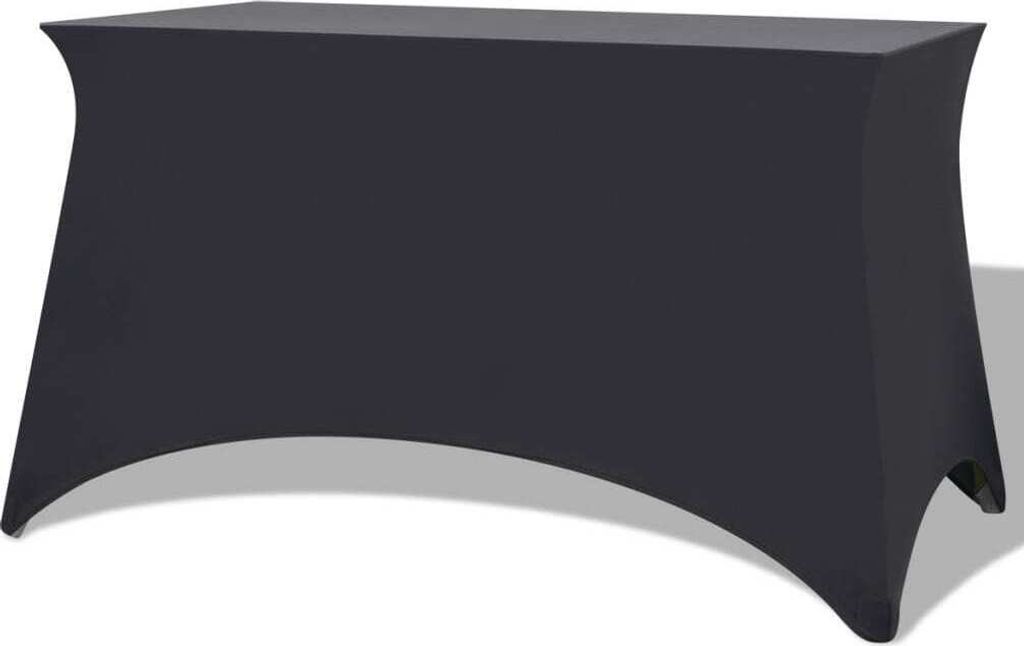 Stretch-Tischhusse 2er Set AFAU 120x60,5x74 cm Anthrazit | Hussen elastisch Stehtischhusse Stehtisch-Abdeckung