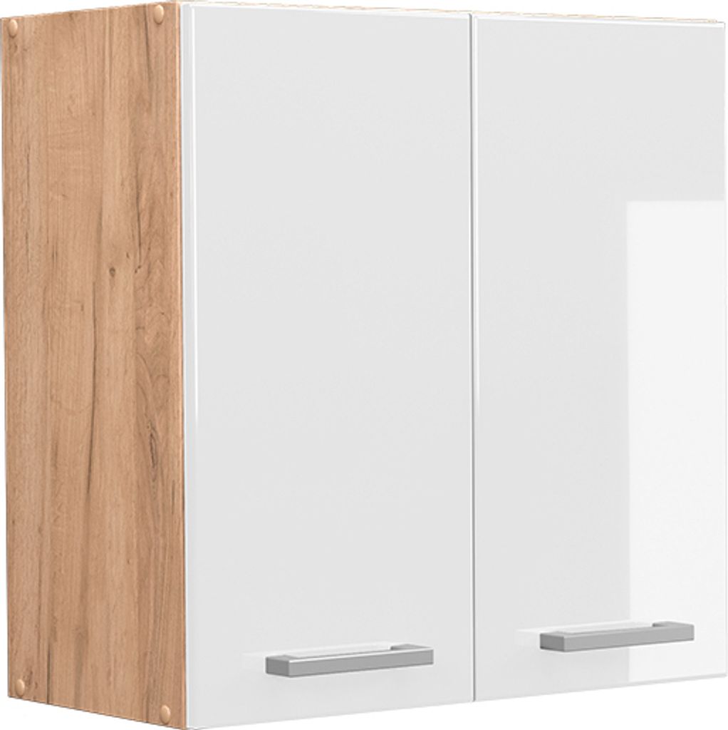 Vicco Hängeschrank R-Line, 60 cm, Weiß Hochglanz/Goldkraft Produktbild 