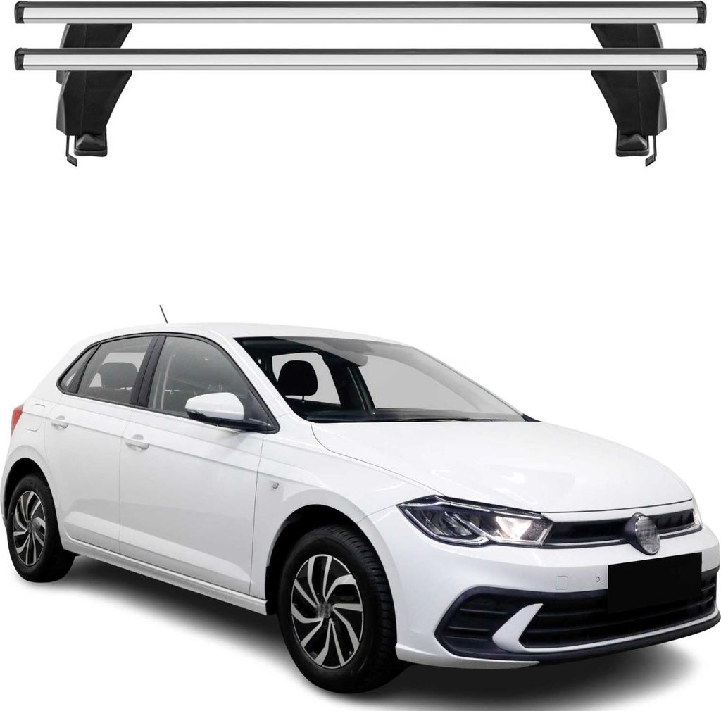 Menabo Dachträger Grundtäger für VW Polo 2021-2025 50kg Aluminium Silber 2 tlg