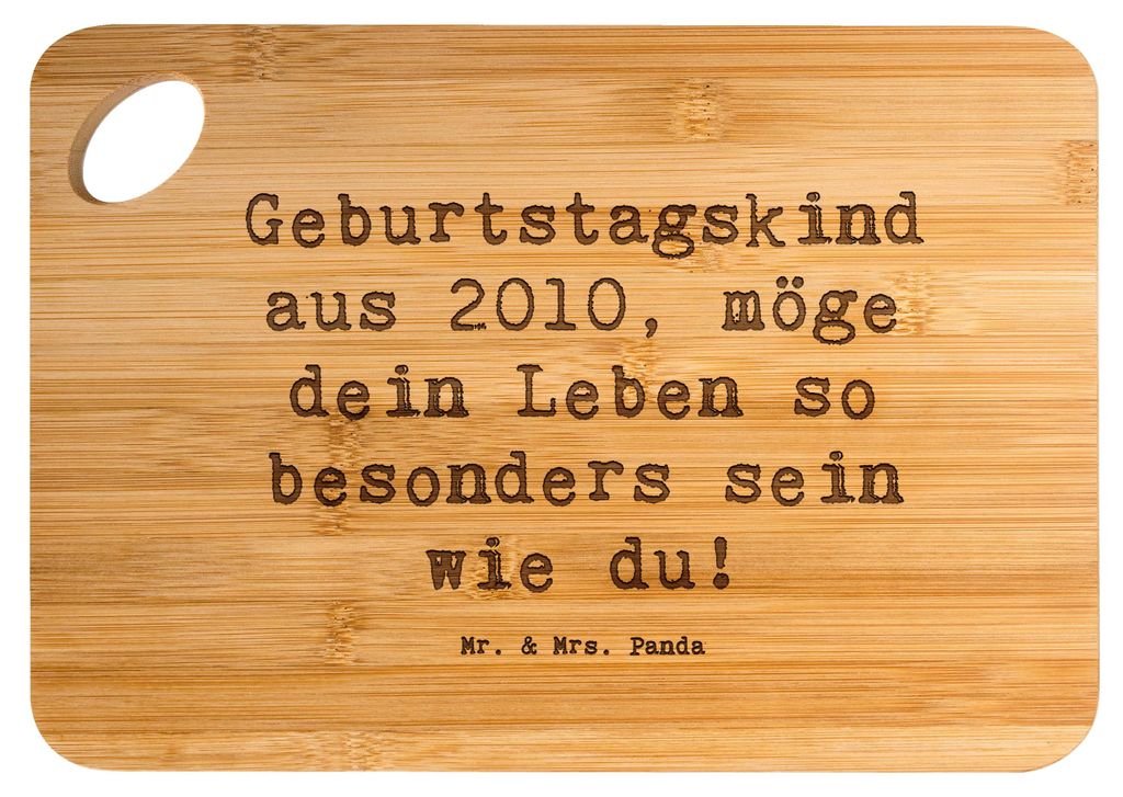 Mr. & Mrs. Panda Brett Spruch 2010 Geburtstag - Transparent - Geschenk, Geburtstagsgeschenk, holzschneidebrett, Frühstücksbrettchen, Glückwunsch...