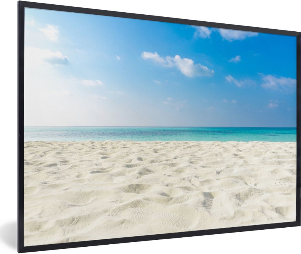 MuchoWow Gerahmtes Poster Tropisch - Strand - Meer 90x60 cm - Poster mit Schwarzem Bilderrahmen Wandposter Rahmen Foto Bilder - Fotorahmen - Foto...