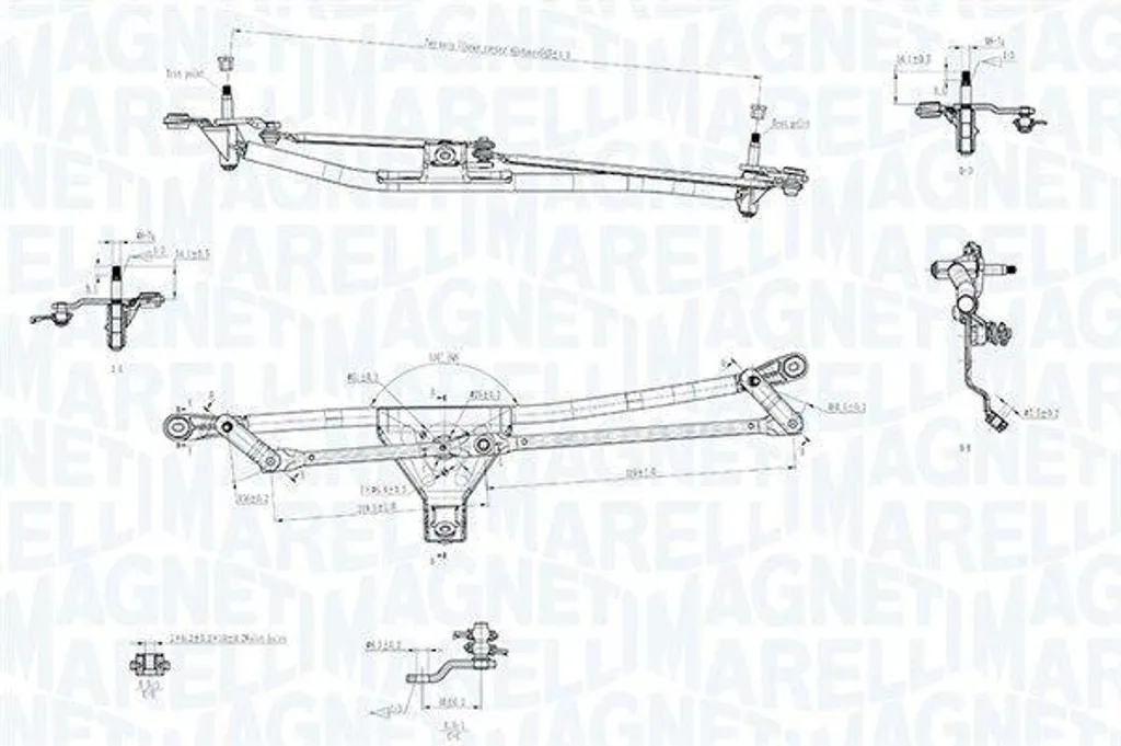 Tringlerie d'essuie-glace robuste MAGNETI MARELLI 085570721010 VAG