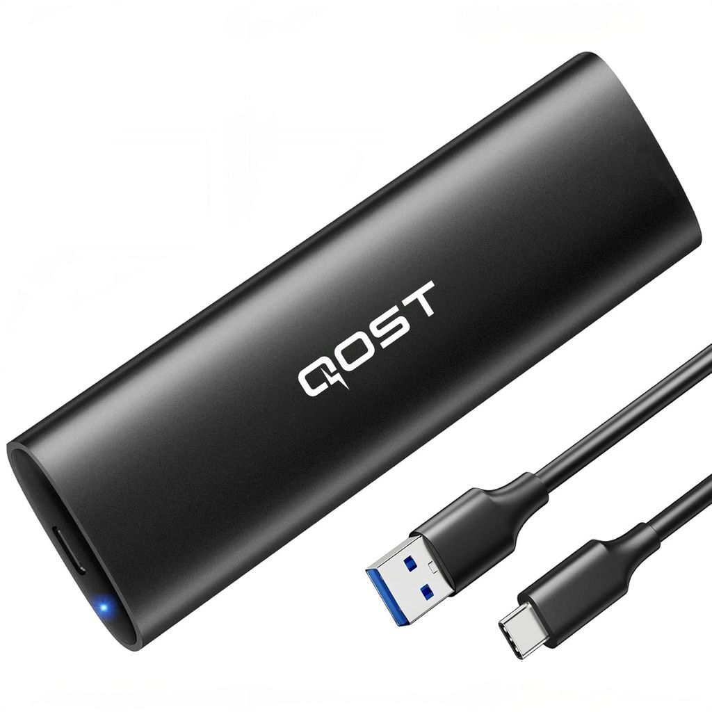 Qost – Aluminium M.2 SSD Gehäuse – NVMe / NGFF / SATA – USB Produktbild 
