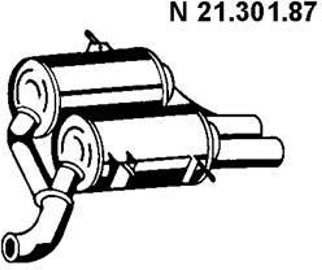 VEGAZ BS-263 Endschalldämpfer für BMW 5 Limousine (E39) Auspuff