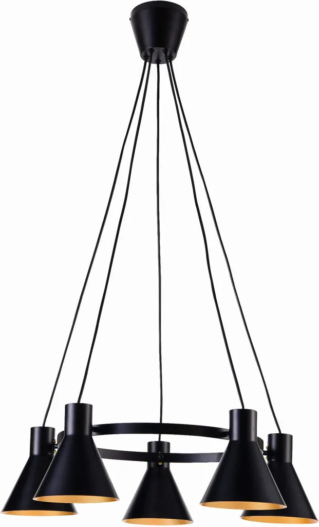 Suspension plafonnier noir MORE 35-71163 pour un éclairage de salon élégant
