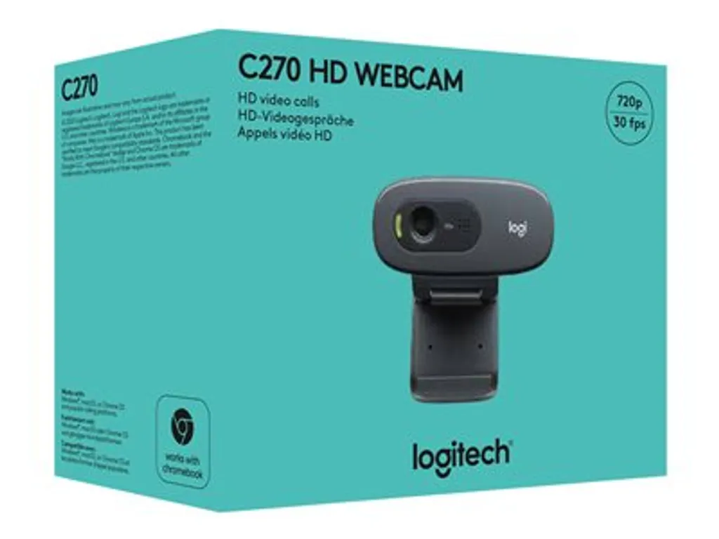 Logitech C270 HD Webcam 720p USB 2.0 pour l'Éducation - PN 960-001381