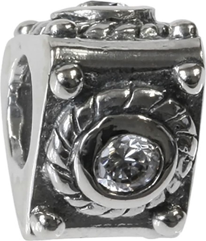 CarloBiagi Charm Bead Dreieck Zirkonia 925 Echt Silber Schmuck Element D2BBSCZ09C