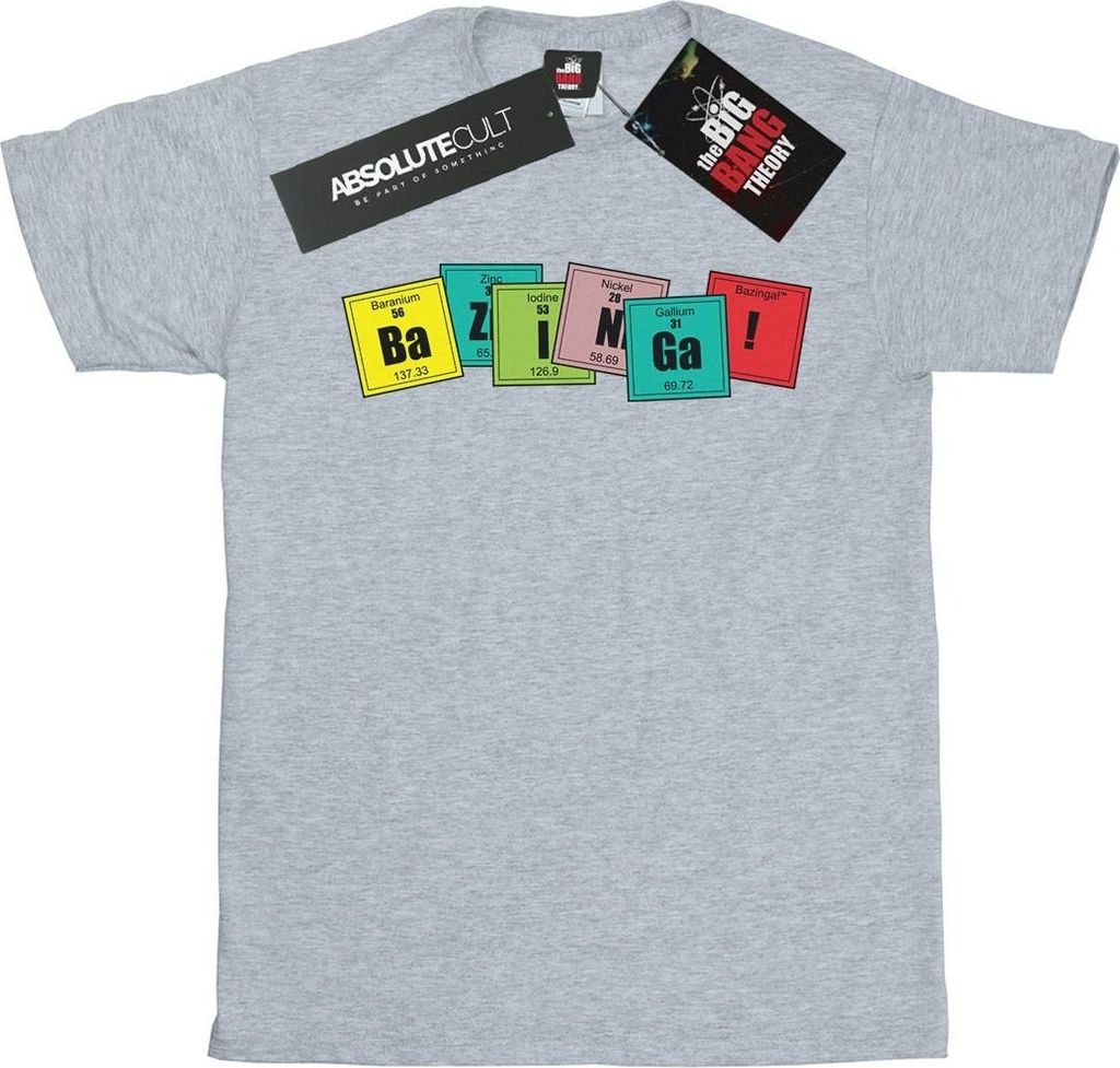 The Big Bang Theory - "Bazinga" T-Shirt für Herren BI13045 (XXL) (Grau)