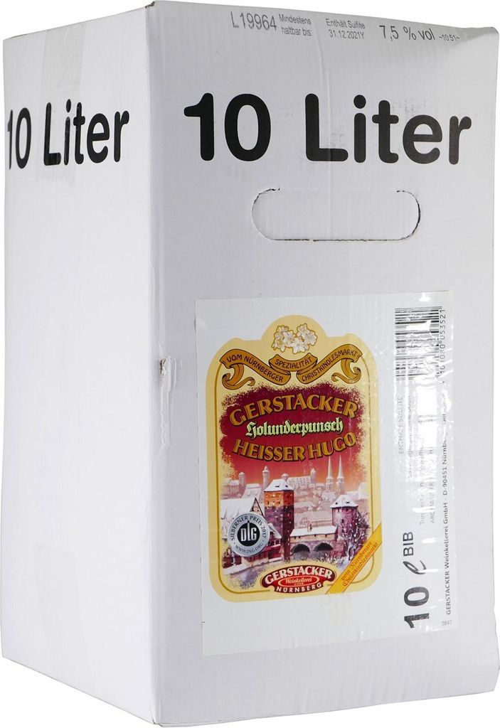 Gerstacker Holunderpunsch "Heißer Hugo" 10L BIB