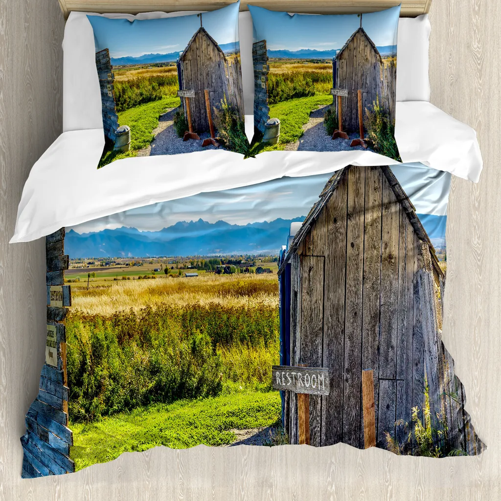 Sogno Rustico: Set Copripiumino ABAKUHAUS Matrimoniale Grigio Verde