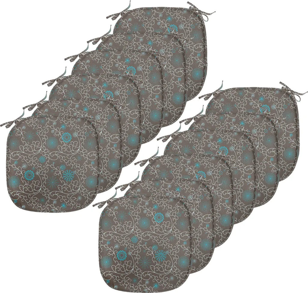 Coussins de Chaise Anti-Tache et Antidérapants, Design Oriental, 40cm
