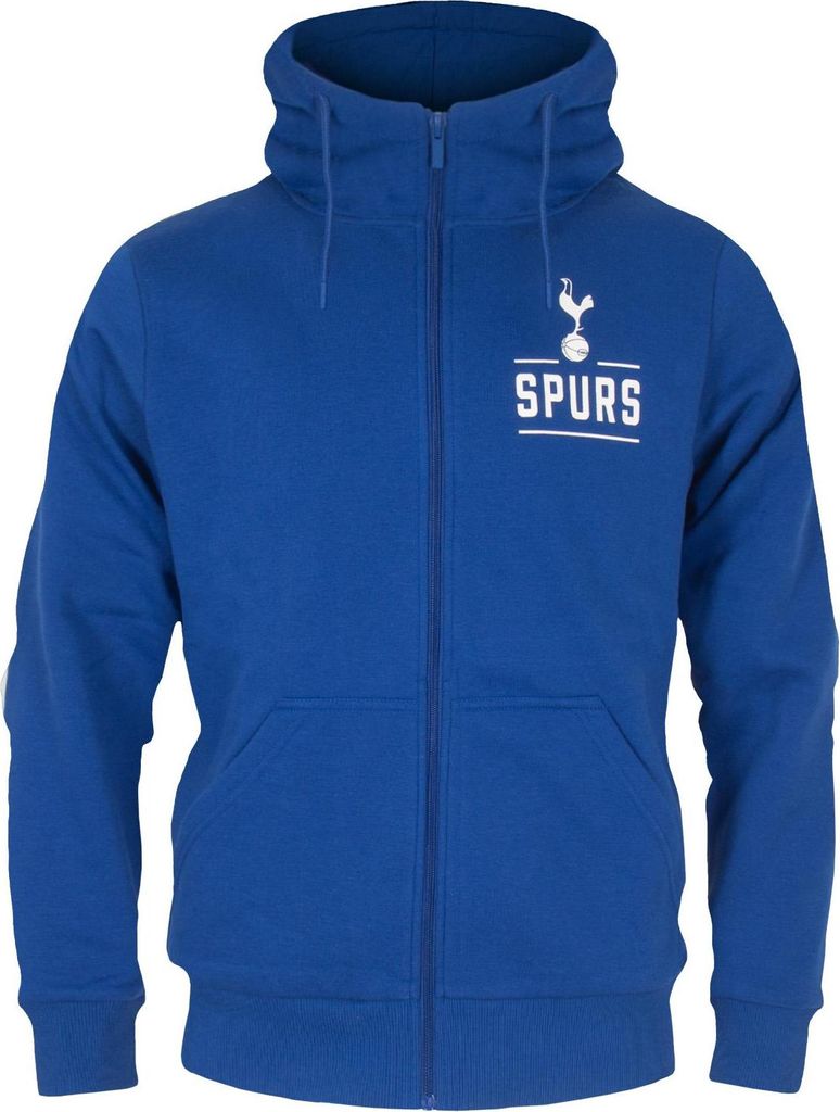 Tottenham Hotspur FC - Hoodie mit durchgehendem Reißverschluss für Herren, Fleece GF199 (XL) (Meeresblau)