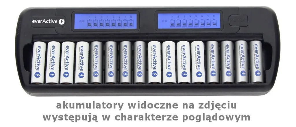 Chargeur everActive NC-1600 pour 16 piles rechargeables AA et AAA Ni-MH