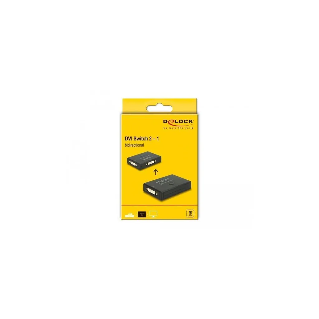 Commutateur DVI 4K 30Hz Delock Bidirectionnel avec Boîtier Métal Robuste - 5
