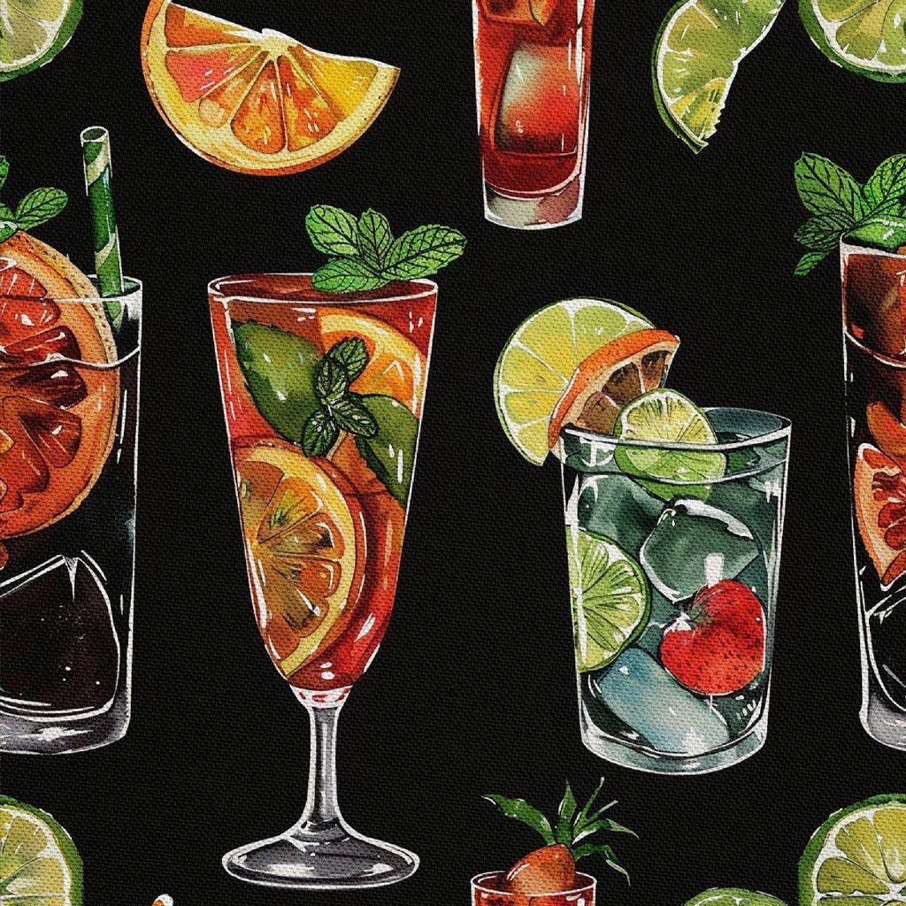 OUTDOOR DEKOSTOFFE OXFORD - Motiv Cocktail | DX8706