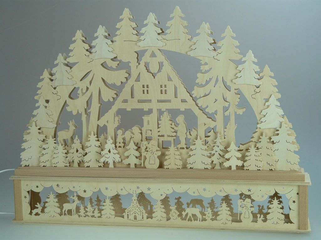 Original Erzgebirgischer Marken Schwibbogen Lichterbogen 70 x 53 cmK70-B_83