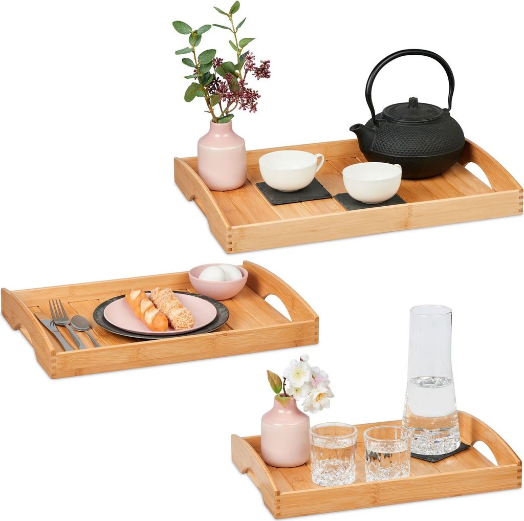 Sada dřevěných podnosů 3ks RD46258 Obrázek produktu 