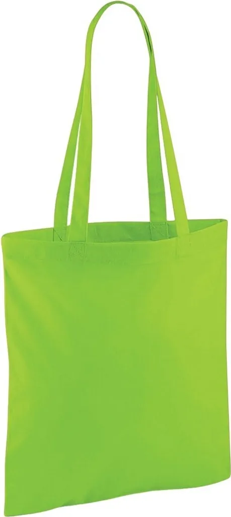 Westford Mill PC5758 Borsa Lime - Tote Bag in Cotone 140g Resistente