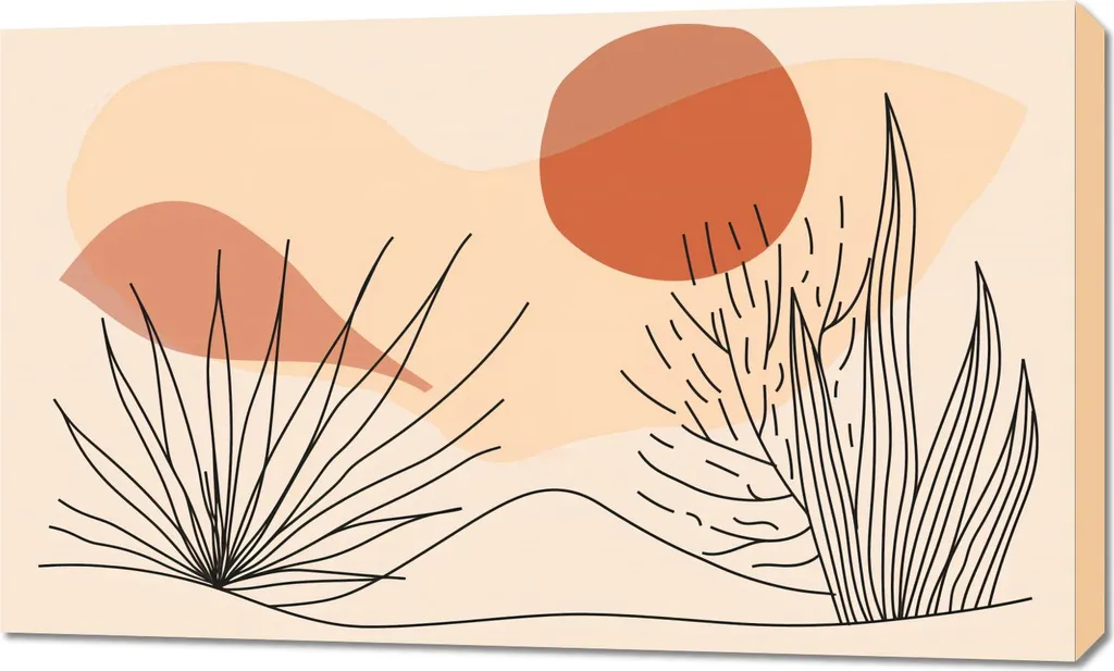 Tableau Végétation Douce 100x60 cm - Impression HD Grand Format Design