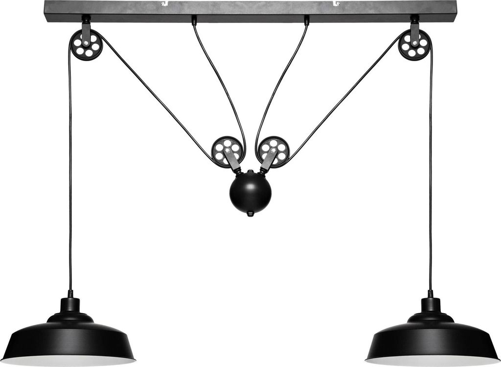 Hängeleuchte EZIO, Metall, schwarz, H. 60 cm