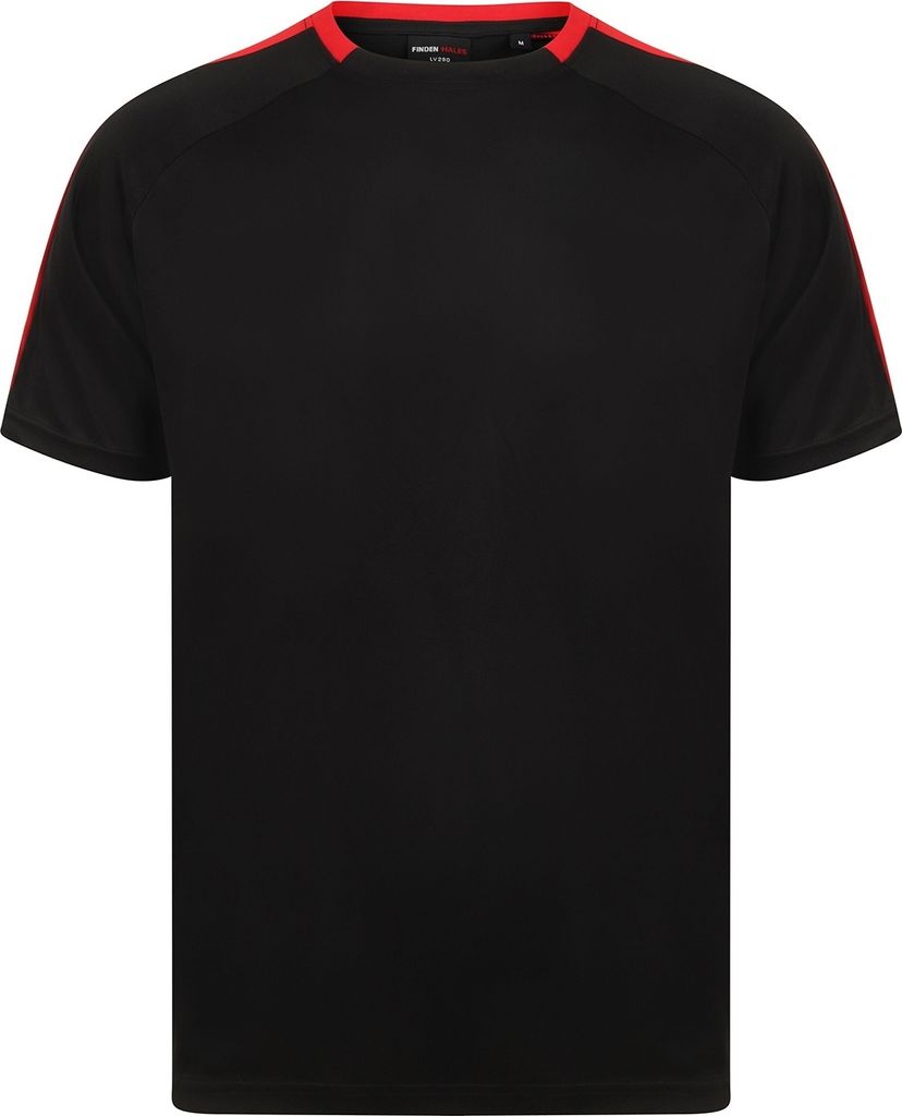 Finden & Hales - "Team" T-Shirt für Herren/Damen Uni RW8321 (M) (Schwarz/Rot)