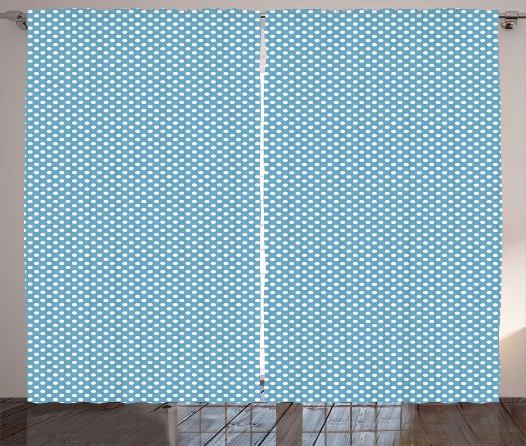 Rideau Prêt à Poser 280x225 cm Anti-Plis pour Décoration Chambre Bleue