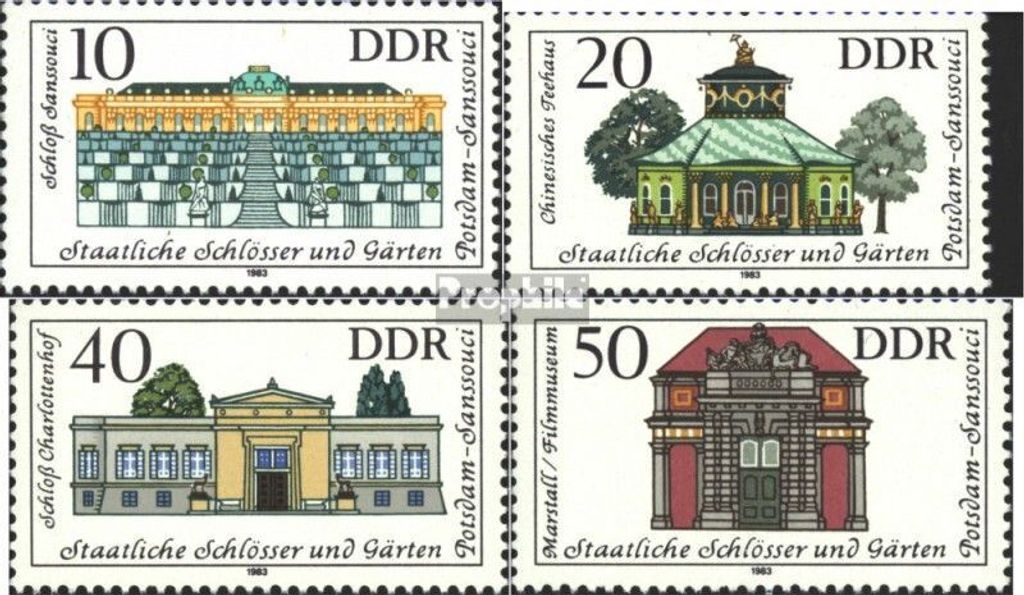 Briefmarken DDR 1983 Mi 2826-2829 (kompl.Ausgabe) gestempelt Staatliche Schlösser und Gärten