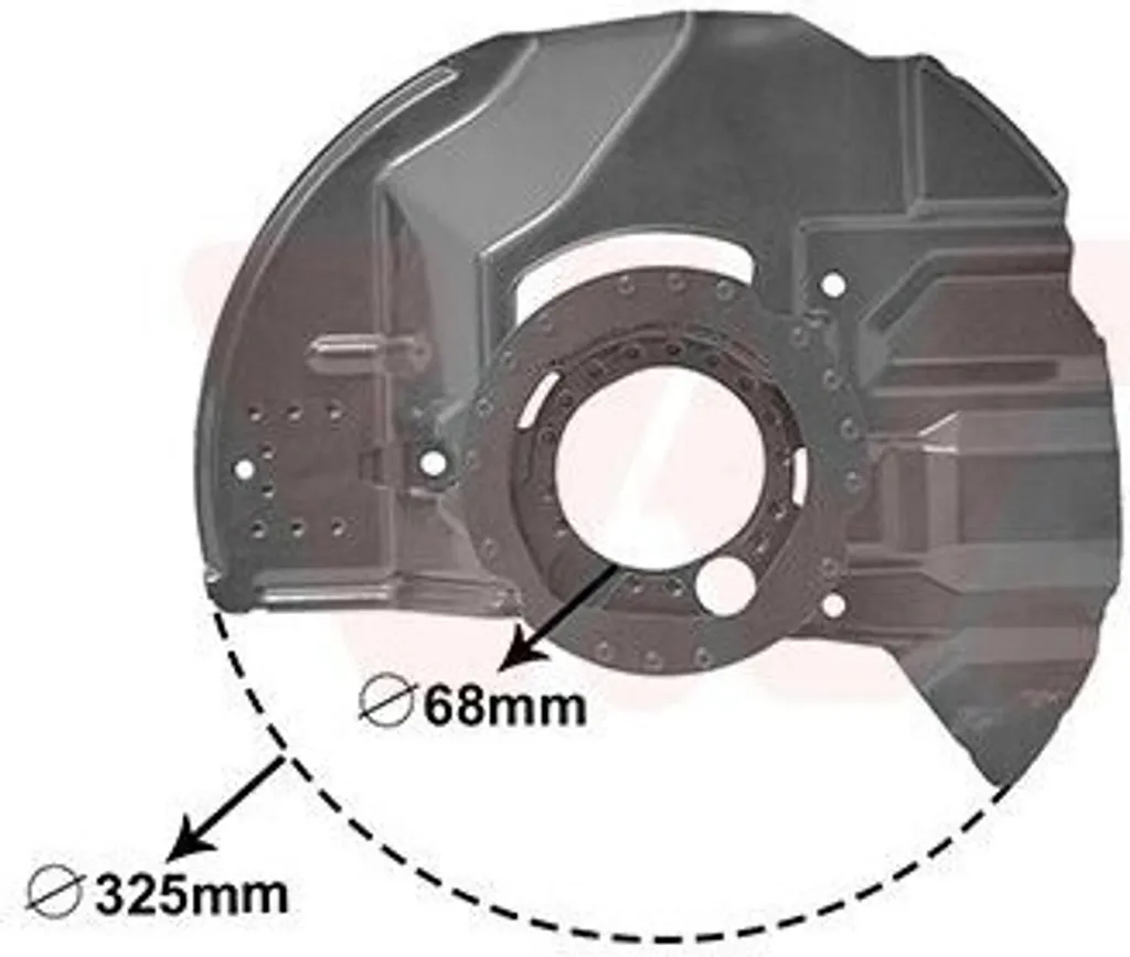 Tôle d'ancrage VAN Wezel 0646372 avant droite pour système de freinage