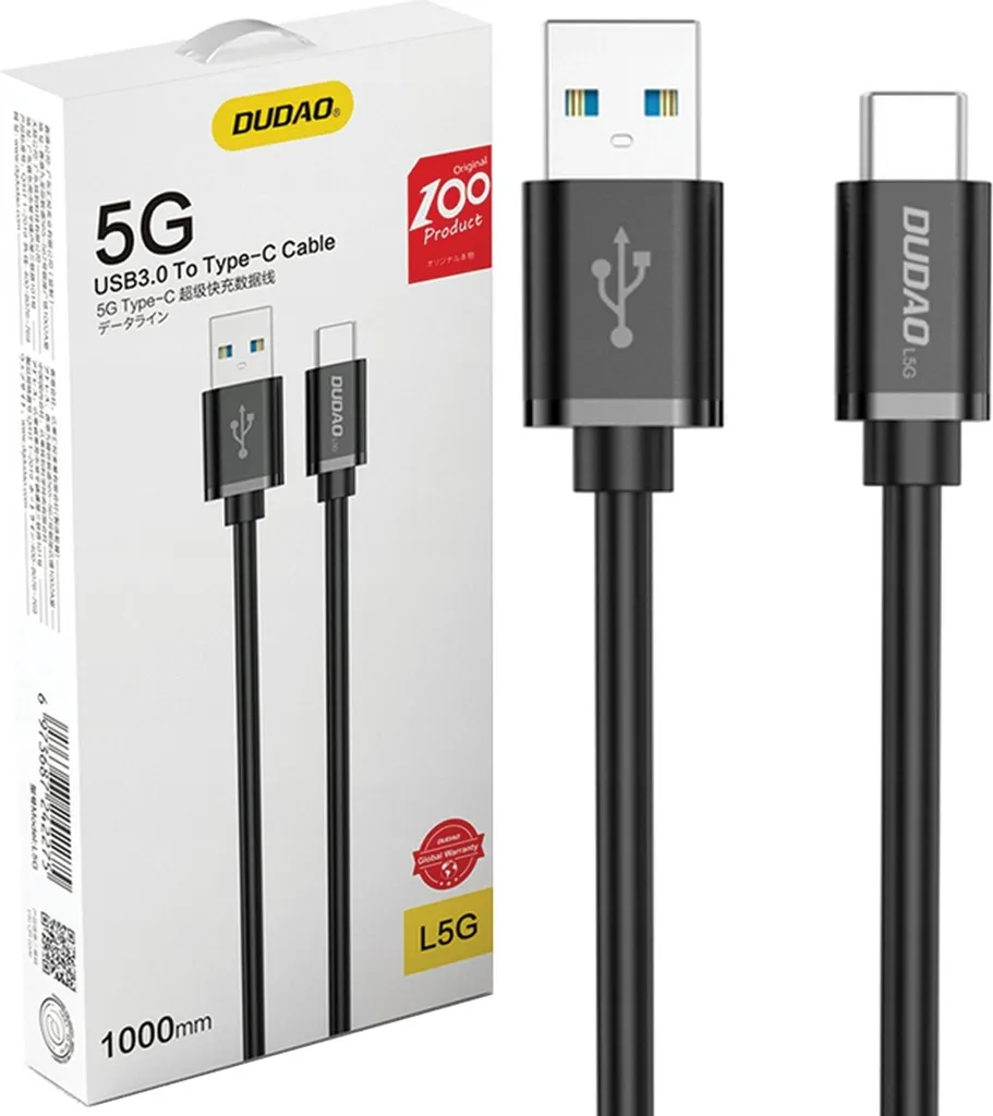 Dudao L5G-Nero: Cavo USB-C 1M Carica Super Veloce - Affidabilità Garantita