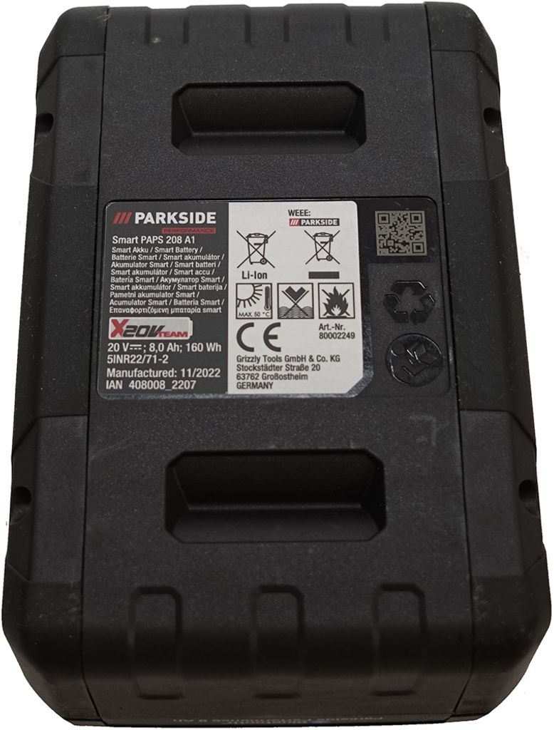 HEADNMORE PABSP 20 - Trapano avvitatore a batteria da 20 V, batteria inclusa 2 Ah + portachiavi