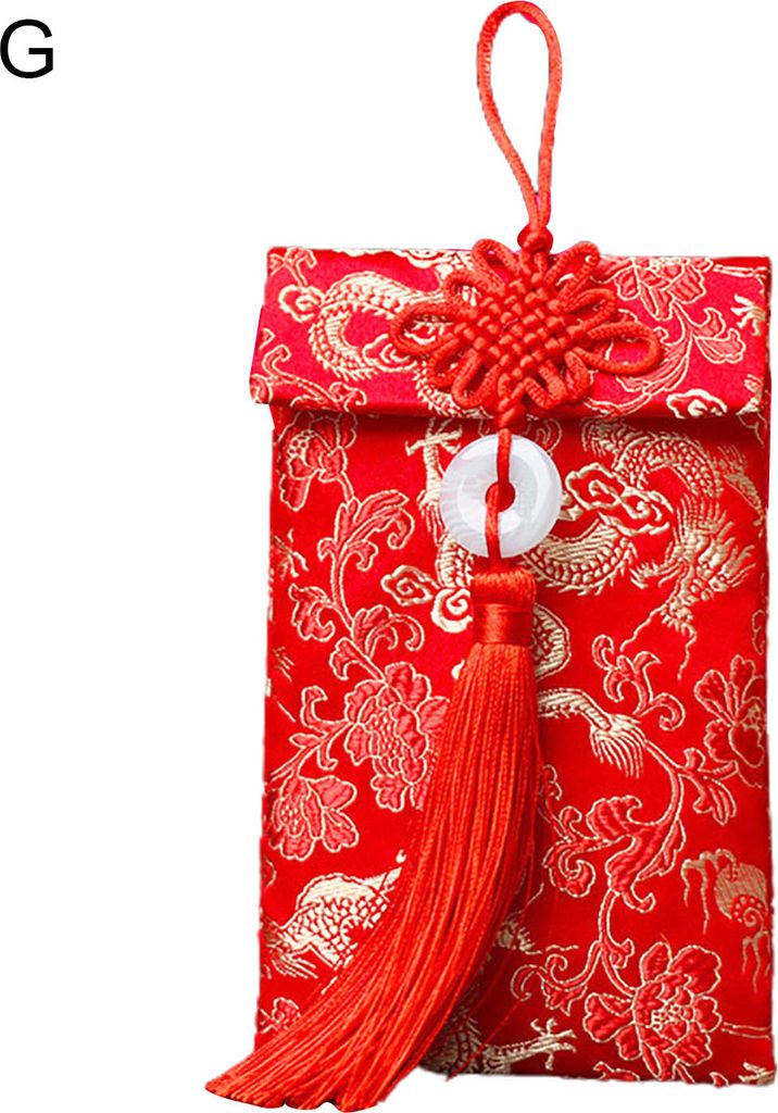 chinesischer Stil Stickerei Design Red Envelope Lucky Money Bag Party Supplies-G
