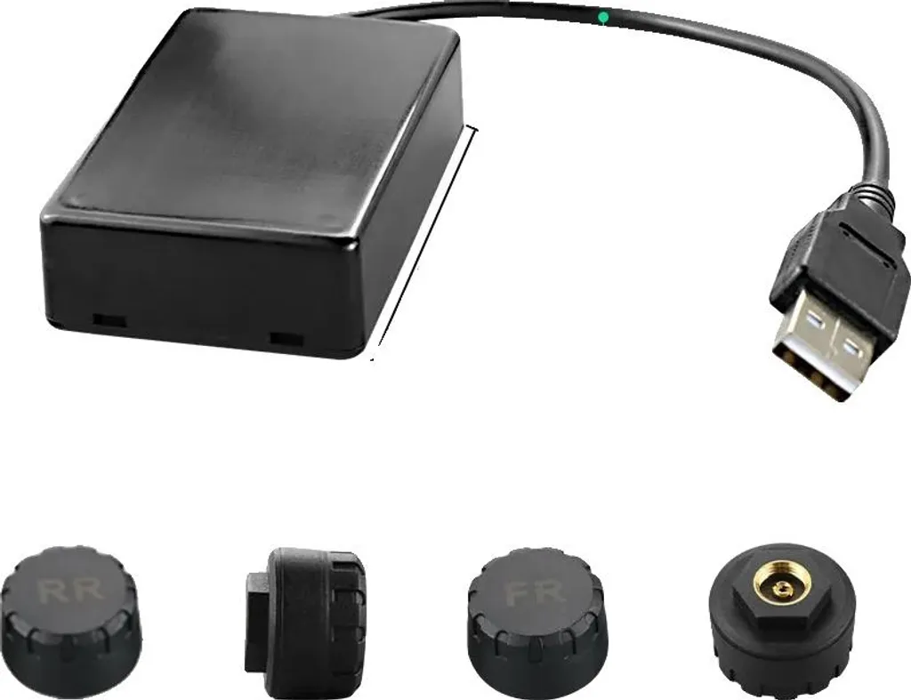 Moniteur TPMS USB avec Écran LCD et Capteurs de Pression pour Voiture
