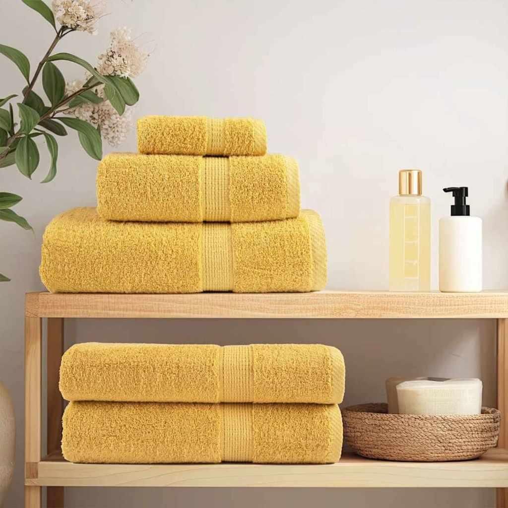 Stabli Möbel Waschlappen SOLUND 4 pcs Gold Baumwolle - Handtücher CC4682959 1parcel