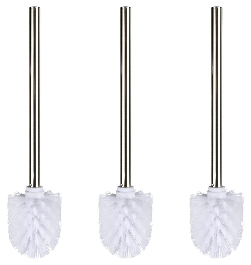 WENKO WC-Bürste mit Edelstahlstiel Glänzend 3er Set, Ø 8 x Produktbild 