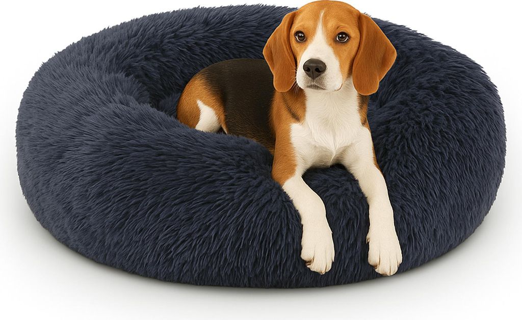Tierkissen Anthrazit Ø100 cm – Fluffy Haustierbett in Produktbild 