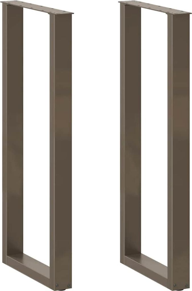 Möbel Couchtischbeine U-Form 2 Stk. Naturstahl 50x(110-111) cm Stahl - Tischbeine 4013247
