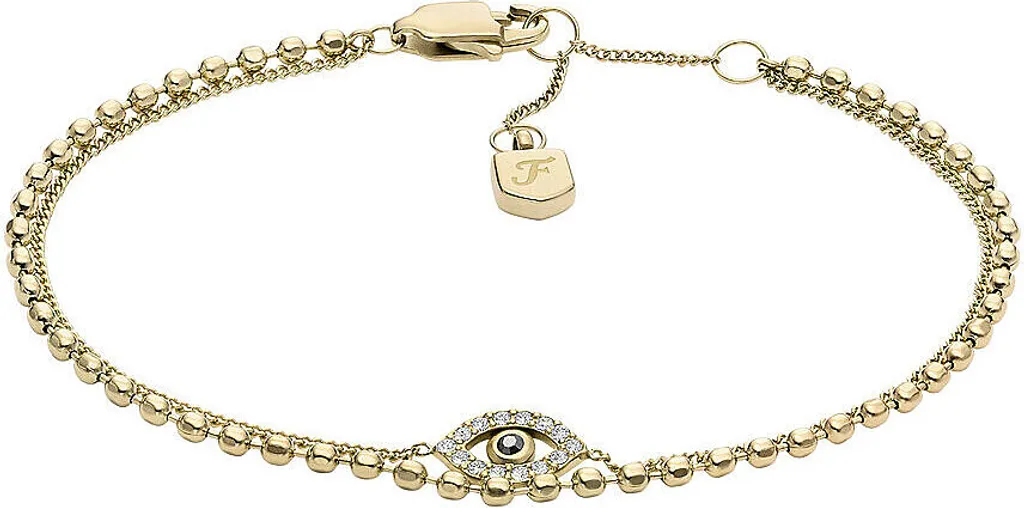Regala il Bracciale Fossil JF04794710: Protezione Occhio di Allah Oro