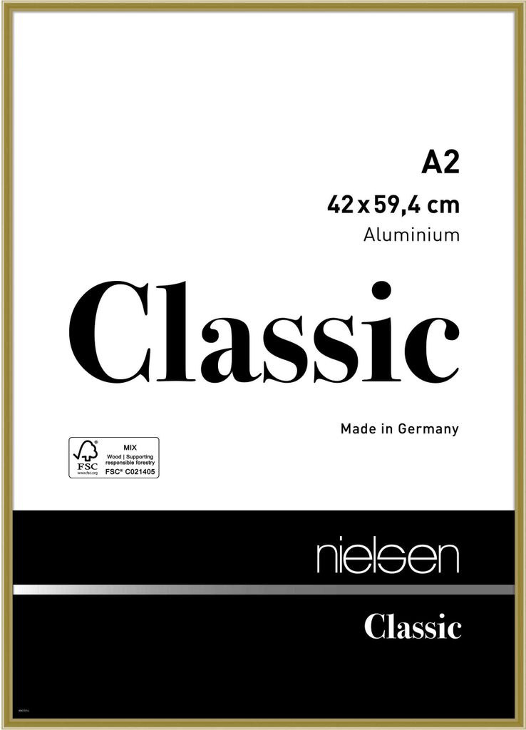 nielsen Aluminium Bilderrahmen Classic, 42x59,4 cm (A2), Gold