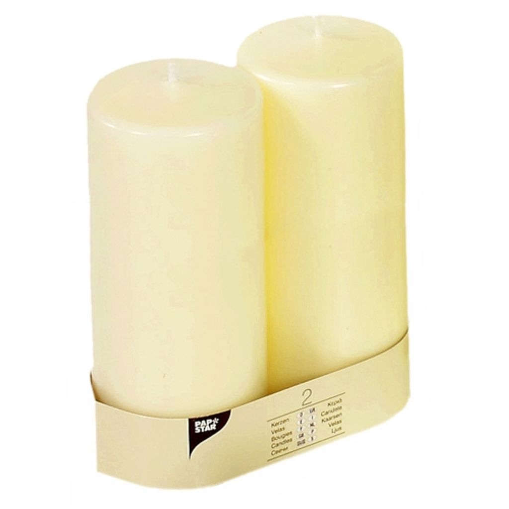 STARPAK Stumpenkerze "Ivory" Durchmesser: 80 mm Höhe: 220 Produktbild 