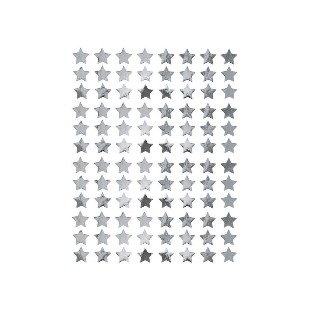 Oblique-Unique® Stern Sticker Aufkleber Silber Glitzernde