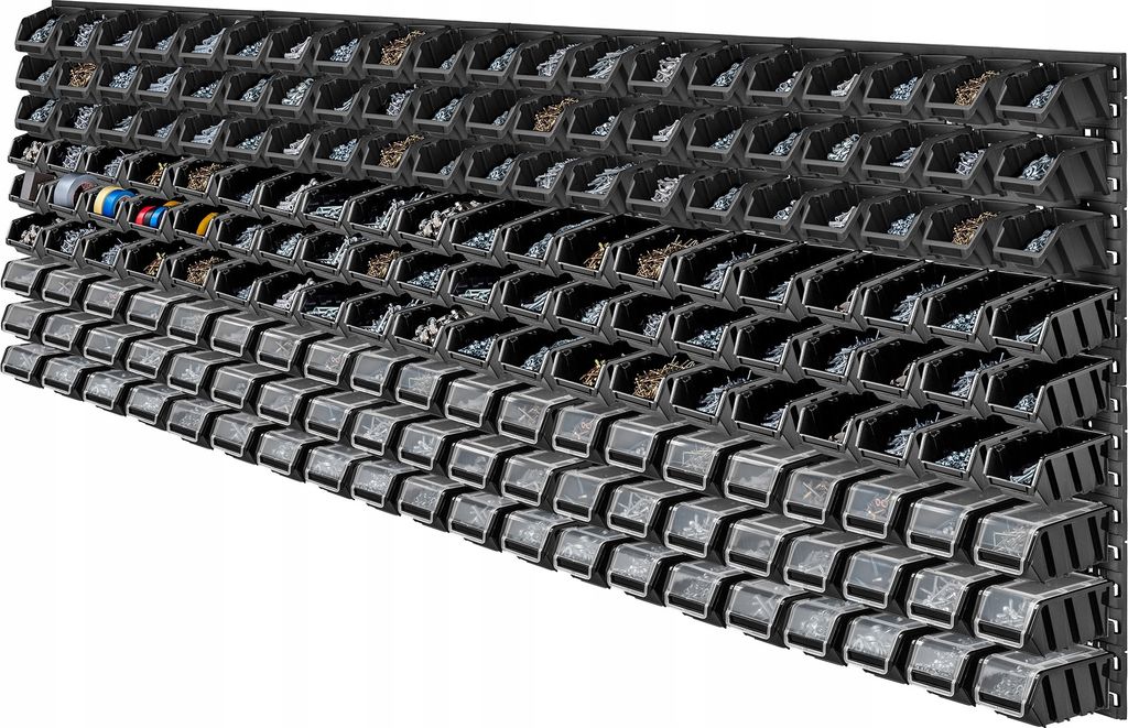 KADAX Werkzeugwandregal Groß, 232x78cm Lagersystem aus robustem Kunststoff