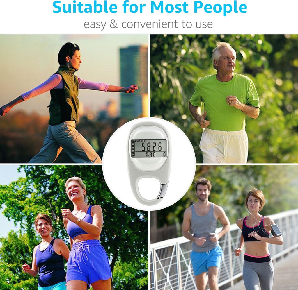 3D Schrittzähler Mit Clip - Akku Schrittzähler Für Sport & Alltag