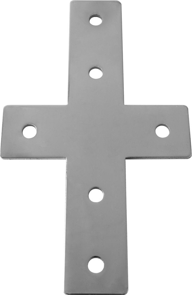 Verbinderplatte - X - 114x85mm Aussen Kreuz Flachverbinder 30x30 Aluprofil - 1 Stück
