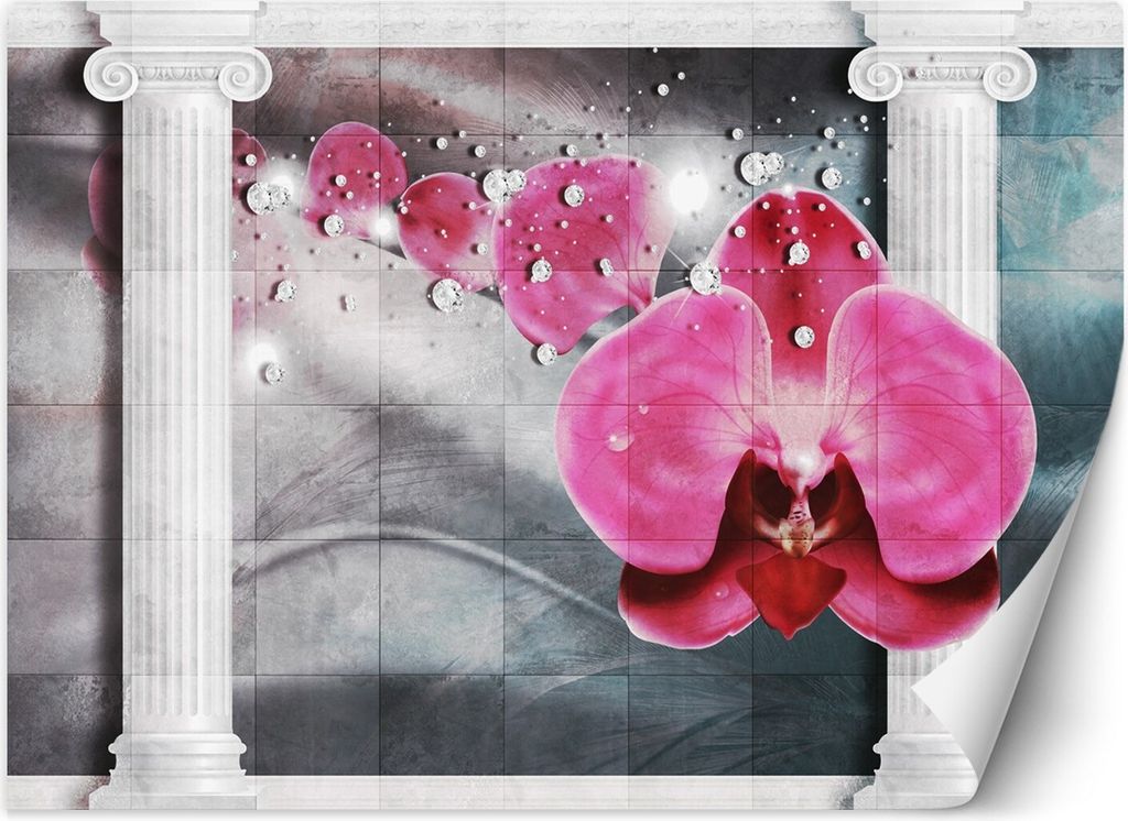 Vlies fototapete Rosa Säulenorchidee 368x254 cm Feeby Rosa inkl. Kleber einfache Montage