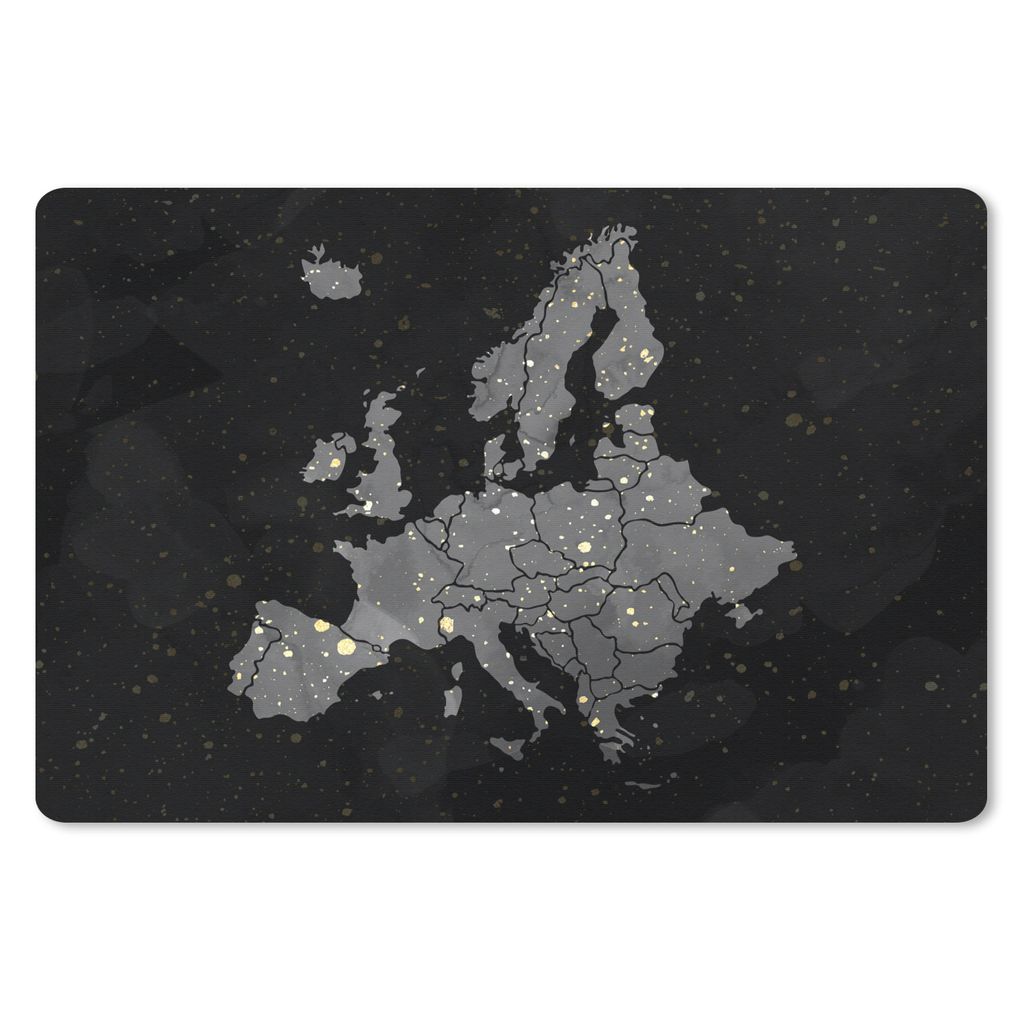 MuchoWow Schreibtischunterlage Karte - Europa - Farbe 60x40 cm - XXL Mauspad - Großes Mauspad