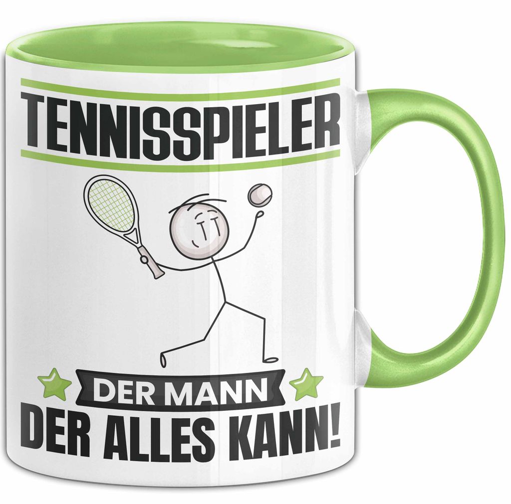 Tennisspieler Tasse Geschenk für Tennisspieler Der Mann Der Alles Kann Geschenkidee zum Geburtstag (Grün)